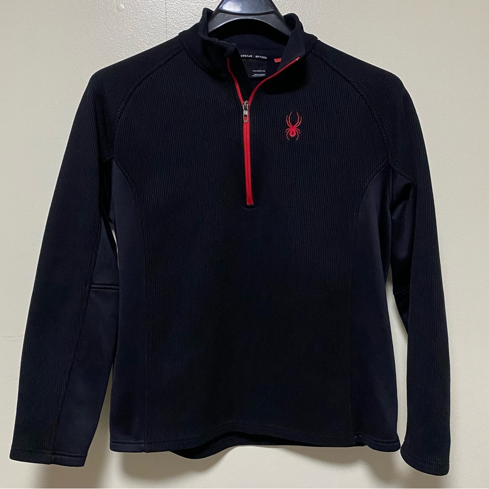 Spyder Men’s XL Stryke Half Zip Fleece Black Pullover Gorpcore